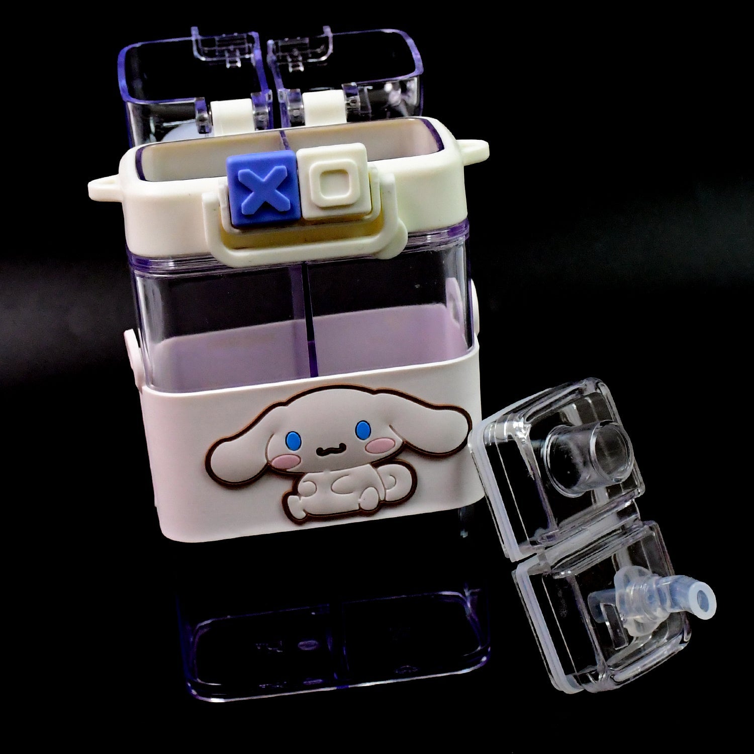 2in1 Dual Compartment Water Bottle with Straw and Adjustable Shoulder Straps (1 Pc / Multi color) 2in1 Dual Compartment Water Bottle with Straw and Adjustable Shoulder Straps (1 Pc / Multi color)